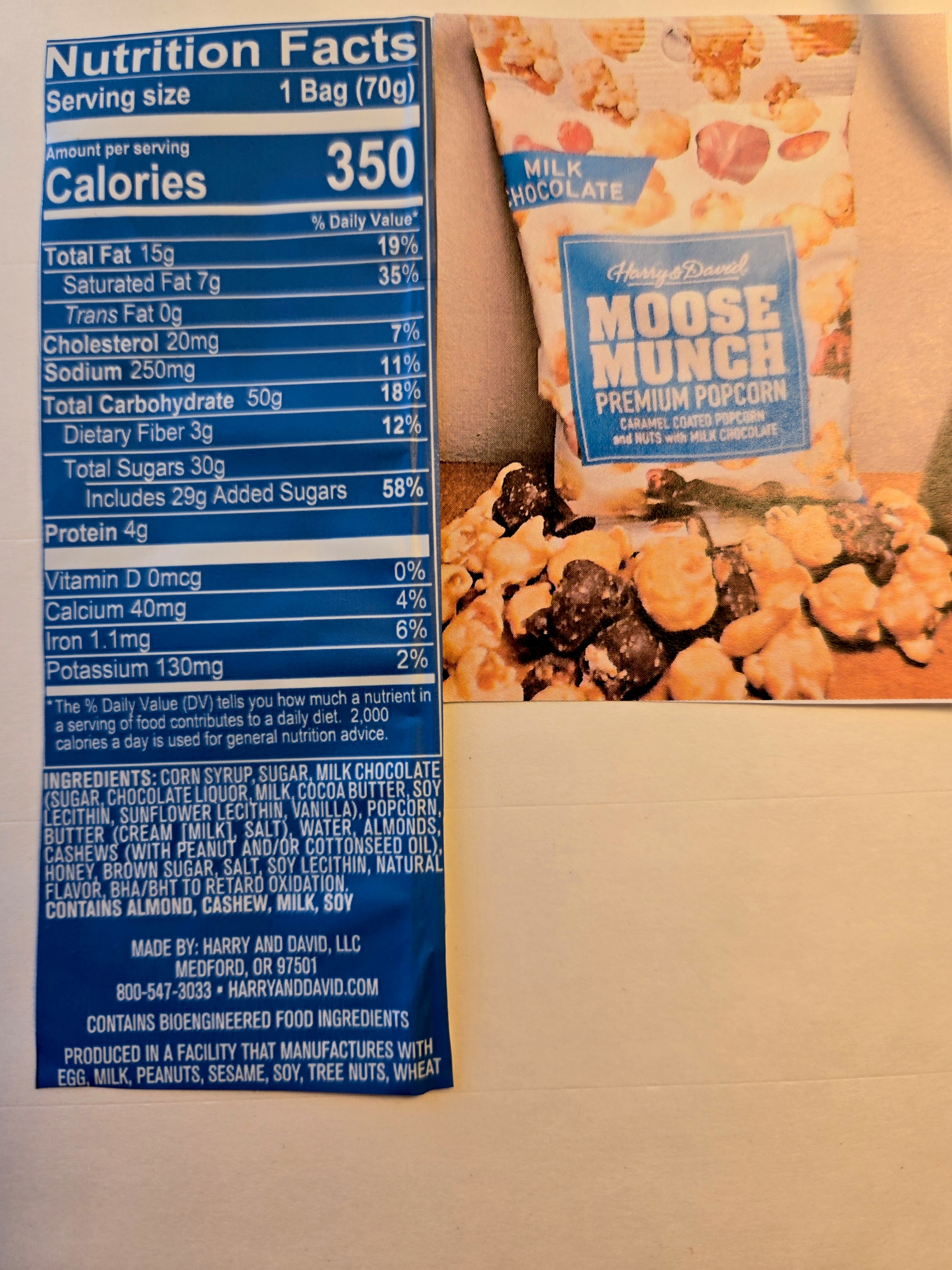 Nutrition Facts Bag 1